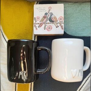 Wedding Gift- Mr. & Mrs. Rae Dunn Mugs with Home Decor